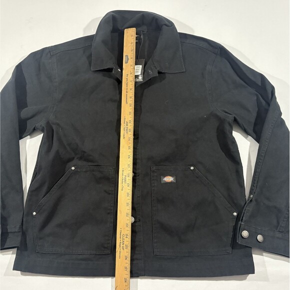 Dickies Jacket Mens Black Chore Coat Workwear Button Canvas Trucker Sz M NWT - Picture 3 of 12